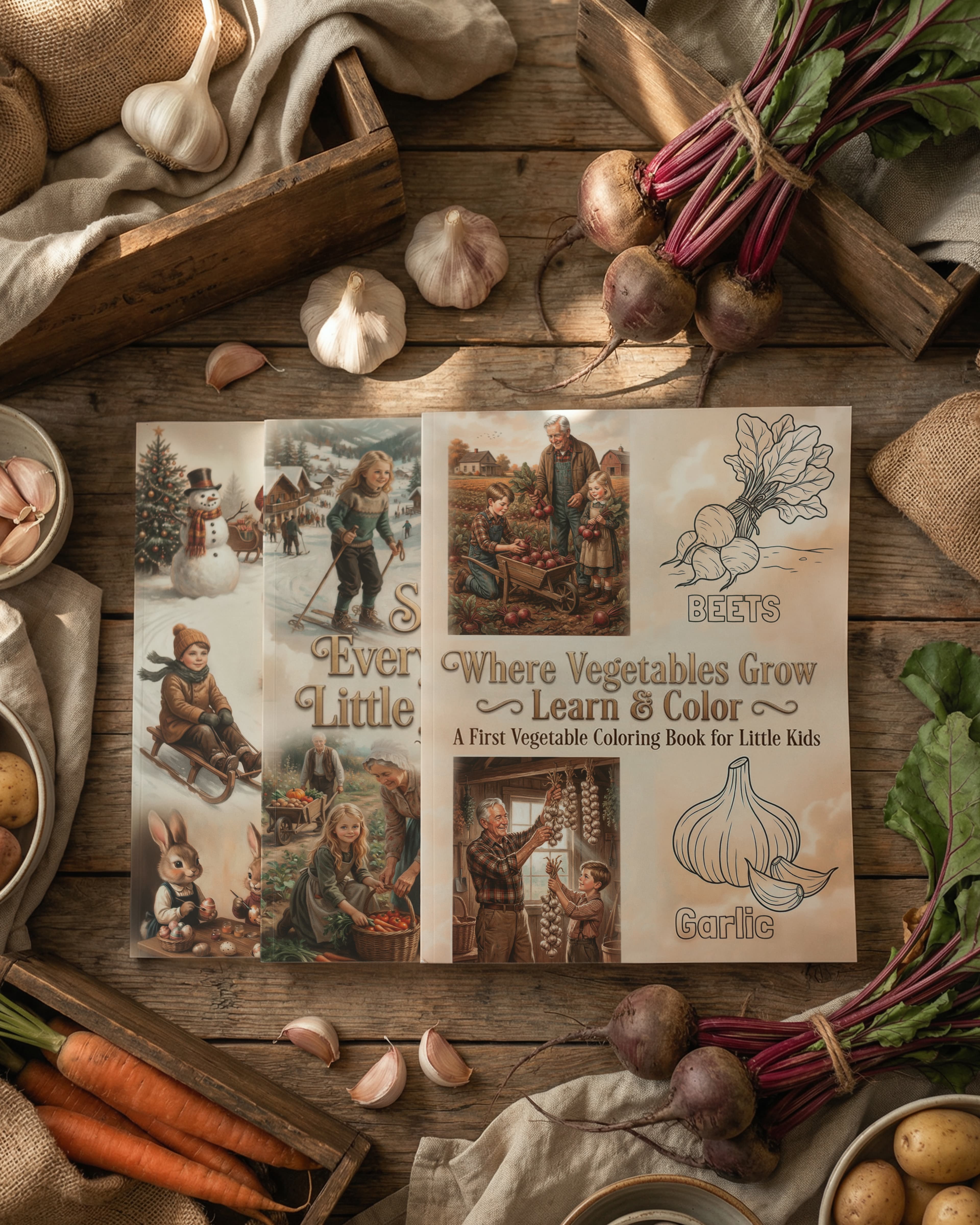 Where Vegetables Grow children's activity book cover